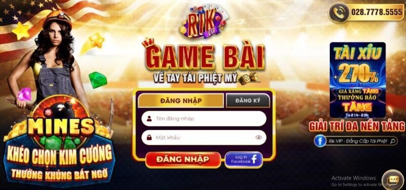 thao tác đăng nhập rikvip rất dễ 